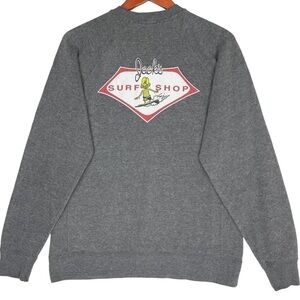 Jack’s Surf Shop Gray Crewneck Sweatshirt Top XS Extra Small Pullover Unisex